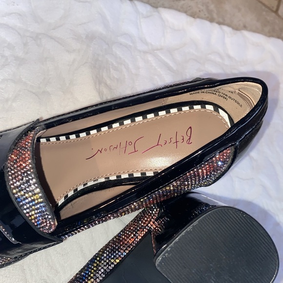 Betsey Johnson Adelyn, rhinestone, 4” heels, platform loafer. Size 7 New. - Picture 7 of 9